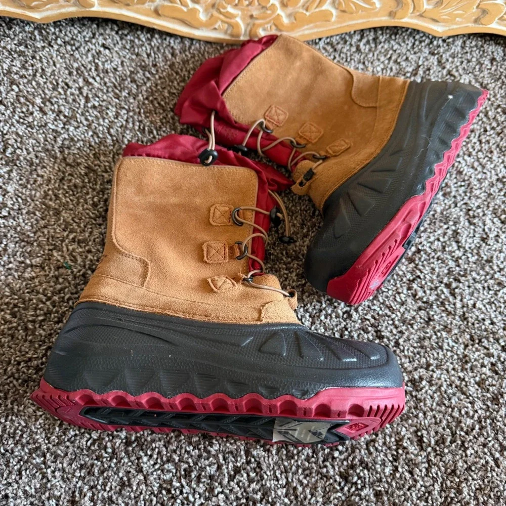 UGG Kids Ludvig Waterproof Rain Snow Boots Chestnut Red 1018190K Size 4‎ NWOB